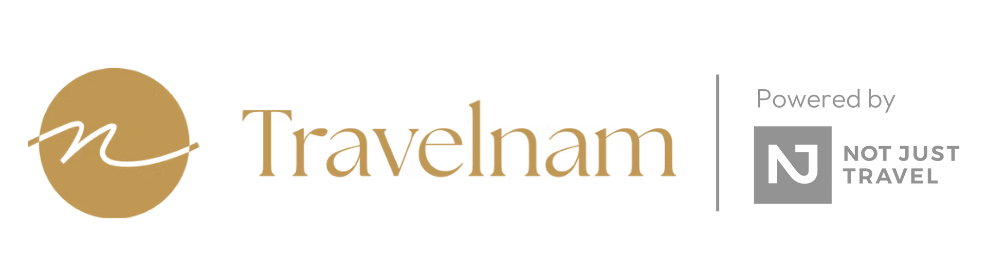 Travelnam logo with gold circle and 