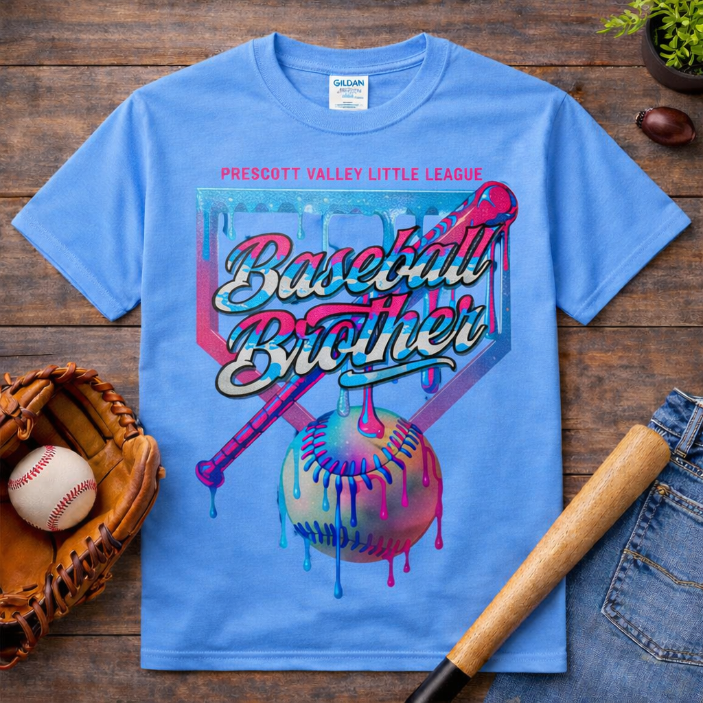 Baseball Brother T-Shirt - Carolina blue