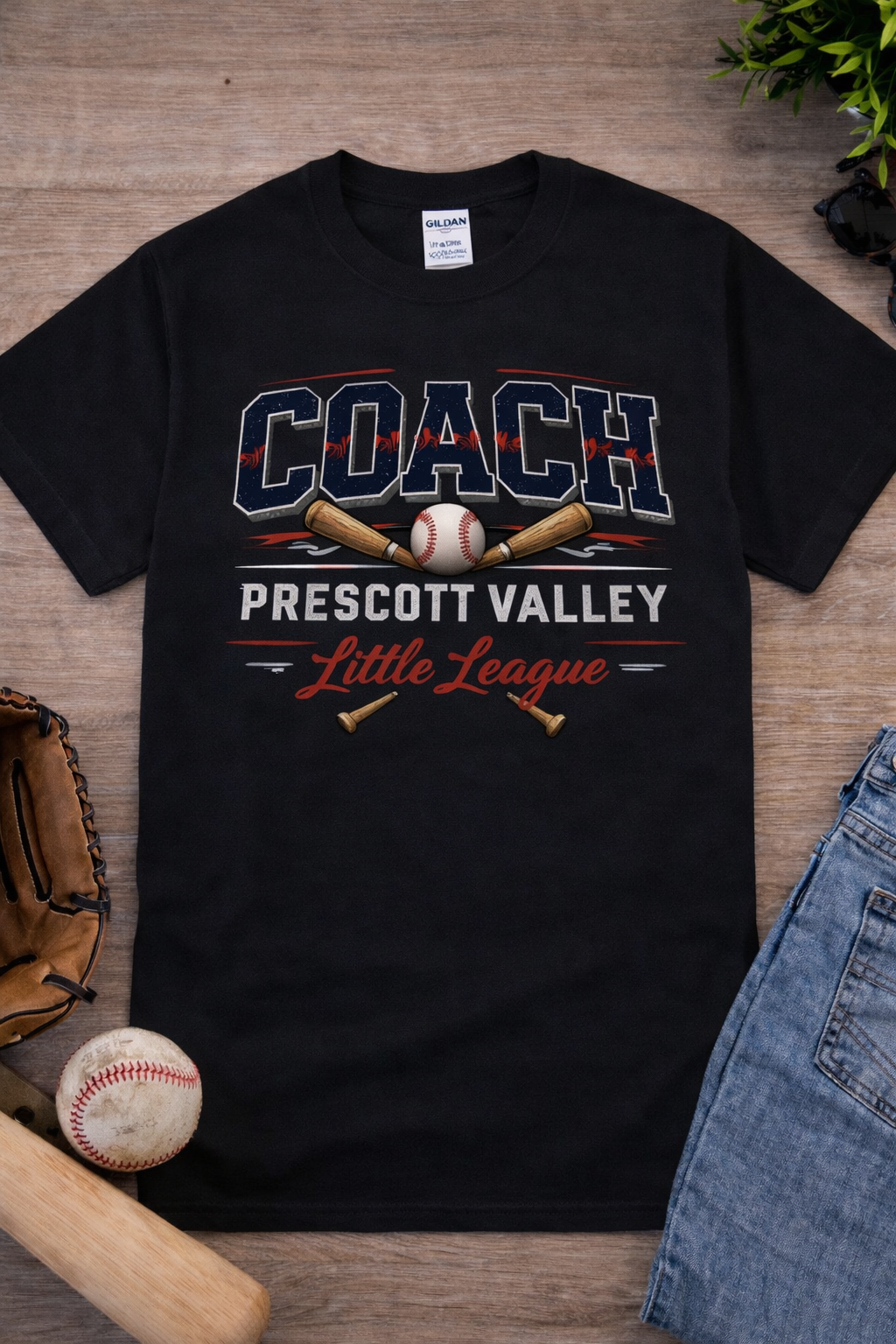 PVLL Baseball Coach T-shirt - grey