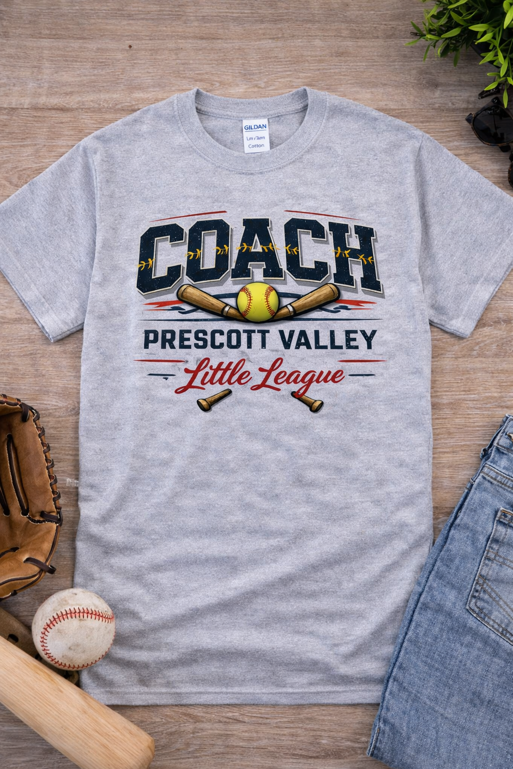 PVLL Softball Coach T-shirt - white