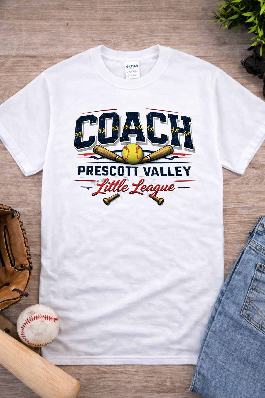 PVLL Softball Coach T-shirt - white