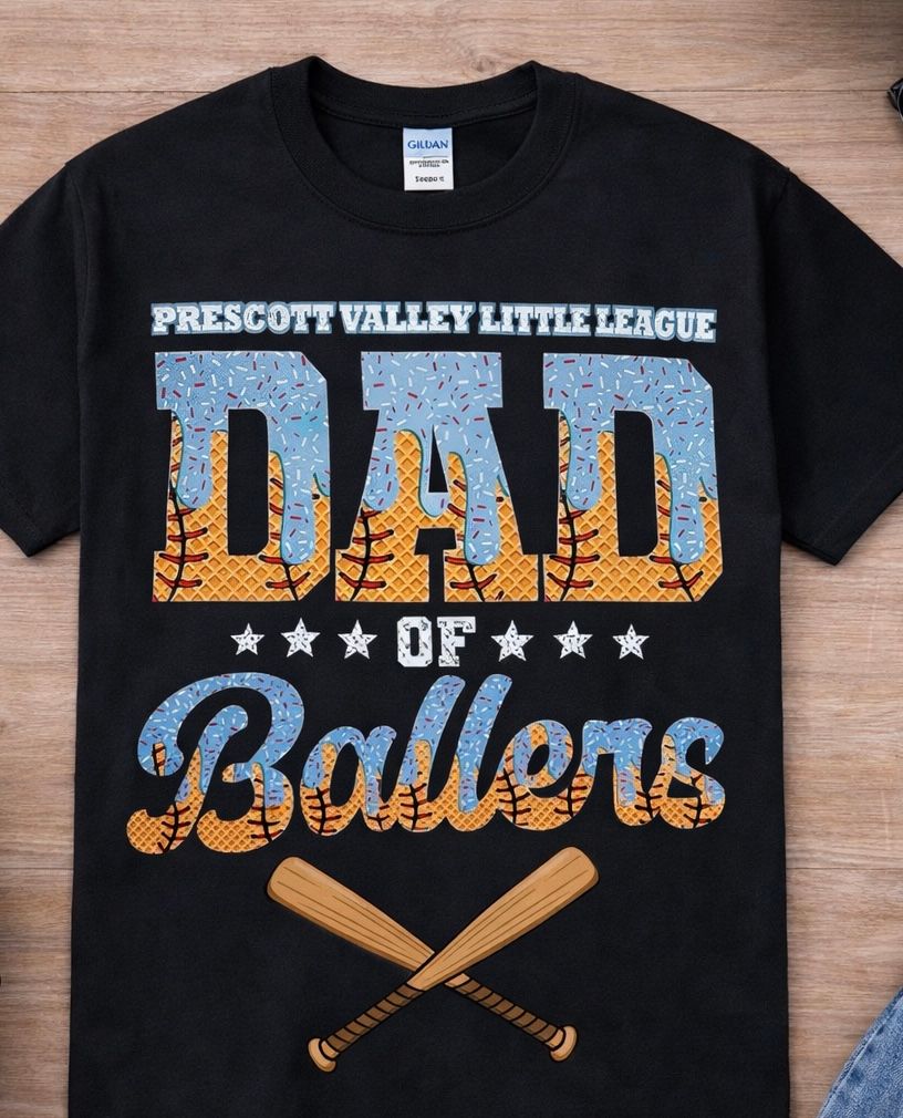 Dad of Ballers Drip T-Shirt - black
