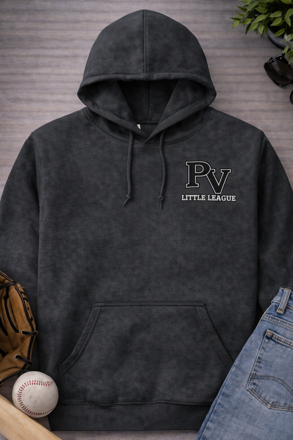 Charcoal Dad. Coach. Bruh Hoodie back