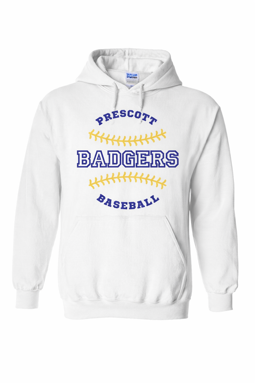 Gray hooded sweatshirt with 