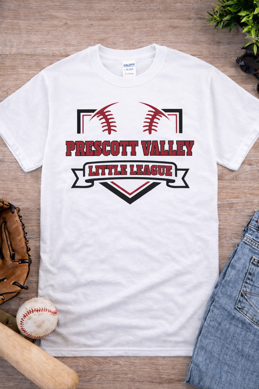 Prescott Valley Little League Logo T-shirt - white