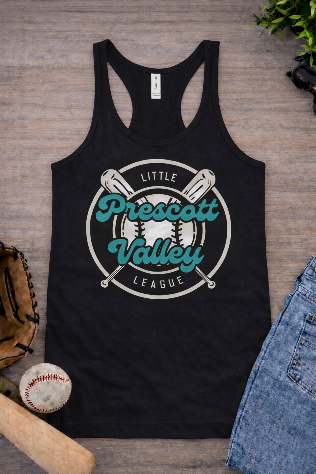 PVLL Team Teal Racerback Tank Top - black