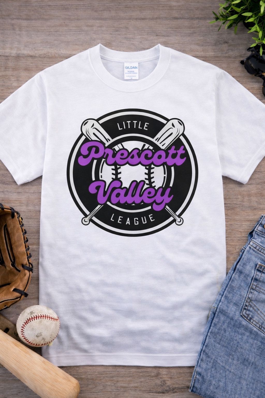 PVLL Team Purple T-shirt - white