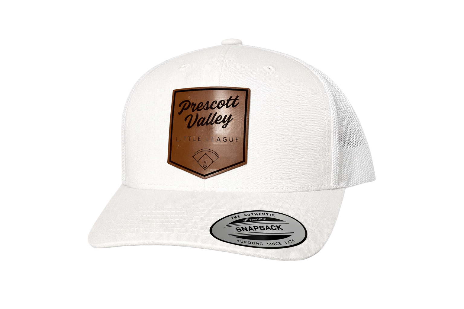 Prescott Valley Little League Home Plate Hat - white