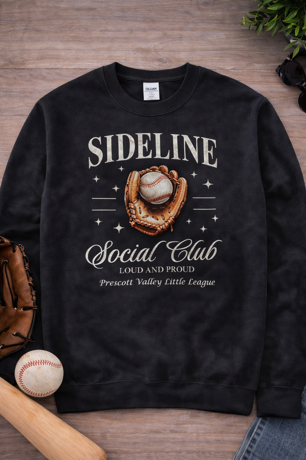 Black sweatshirt with 