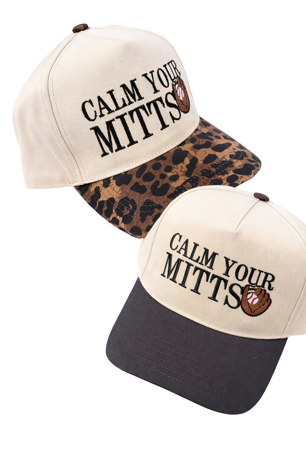 Calm Your Mitts Hat - Natural/Cheetah and Natural/Black