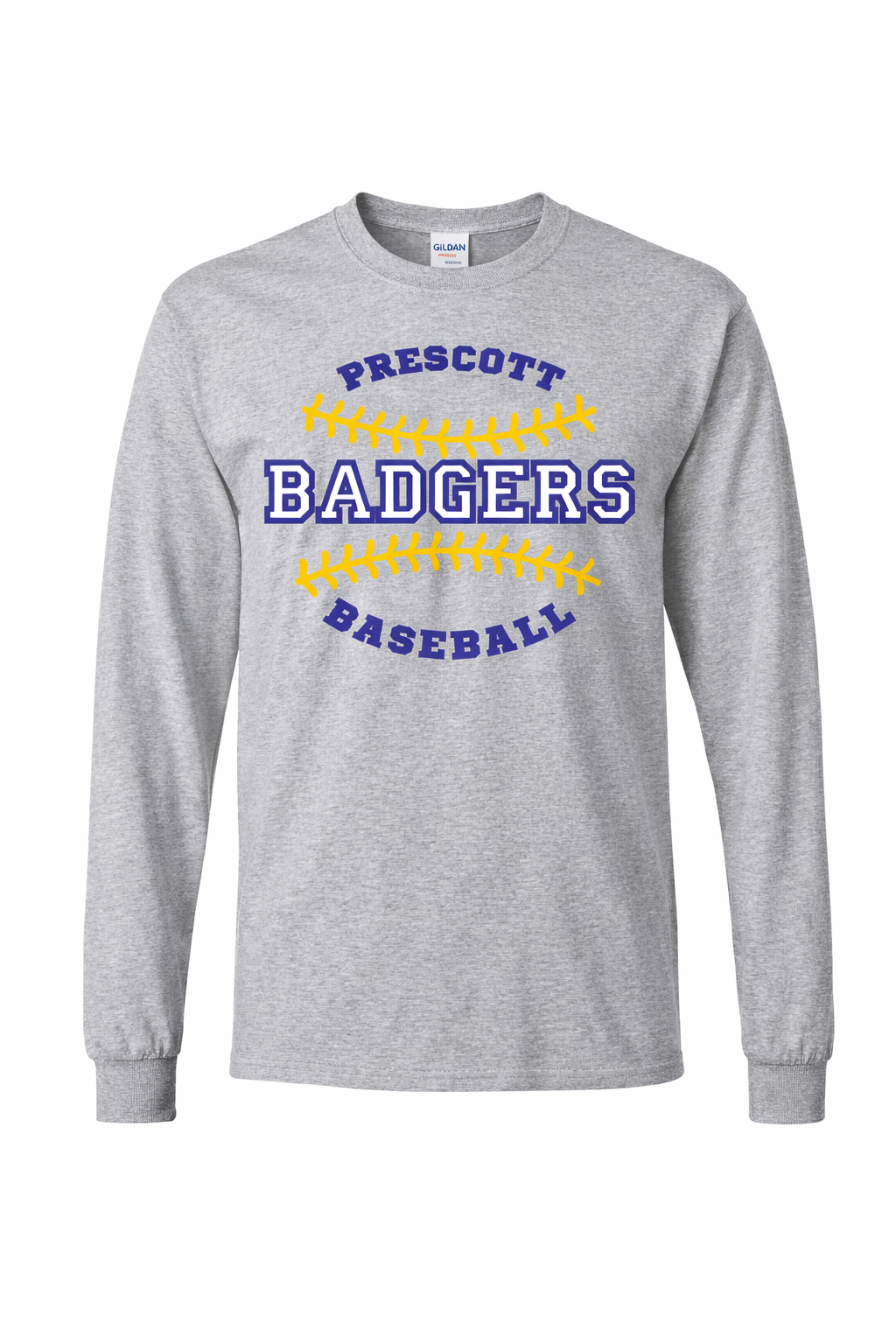 Prescott Badgers Baseball Long Sleeve - black