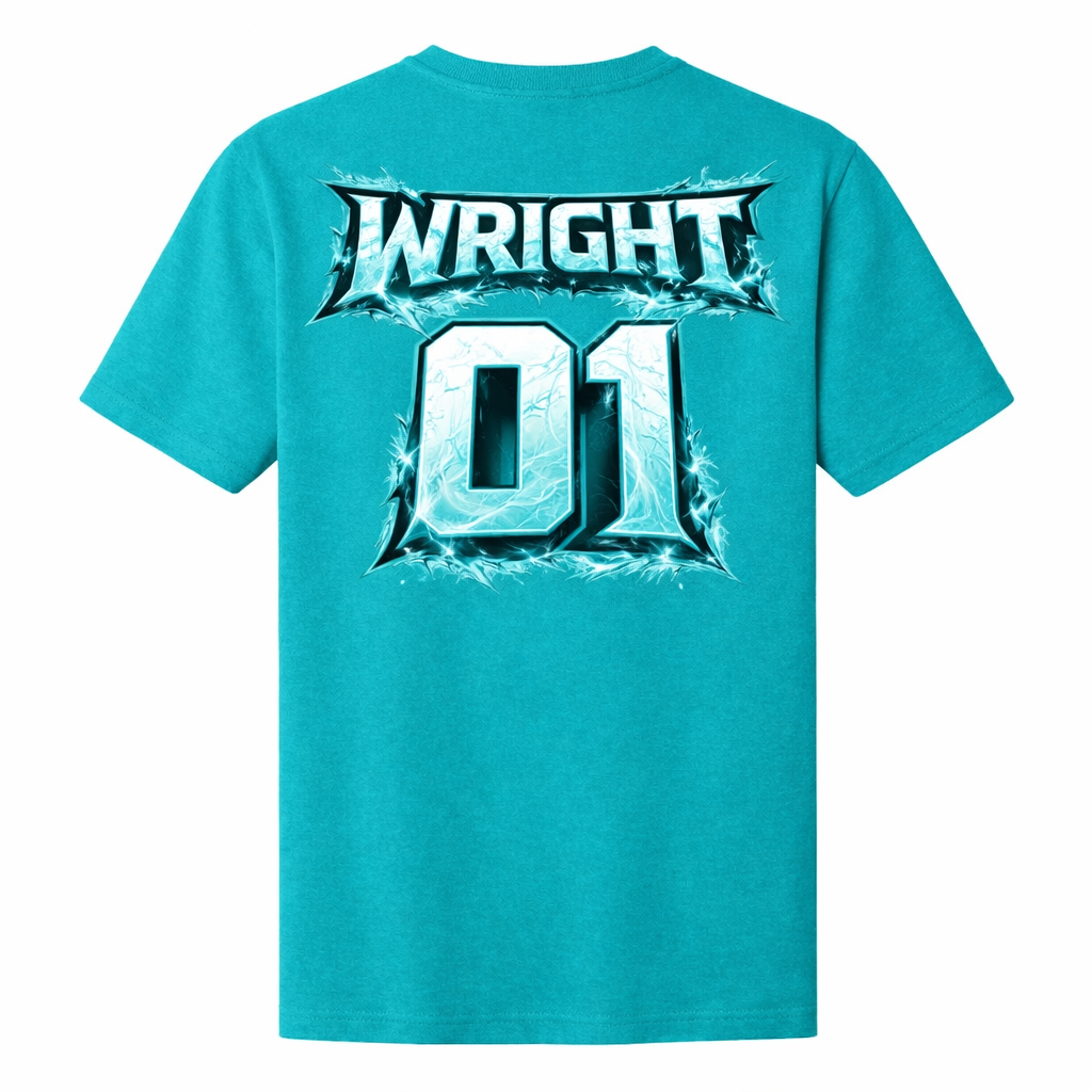 Custom Team T-Shirt with team name and logo on the front