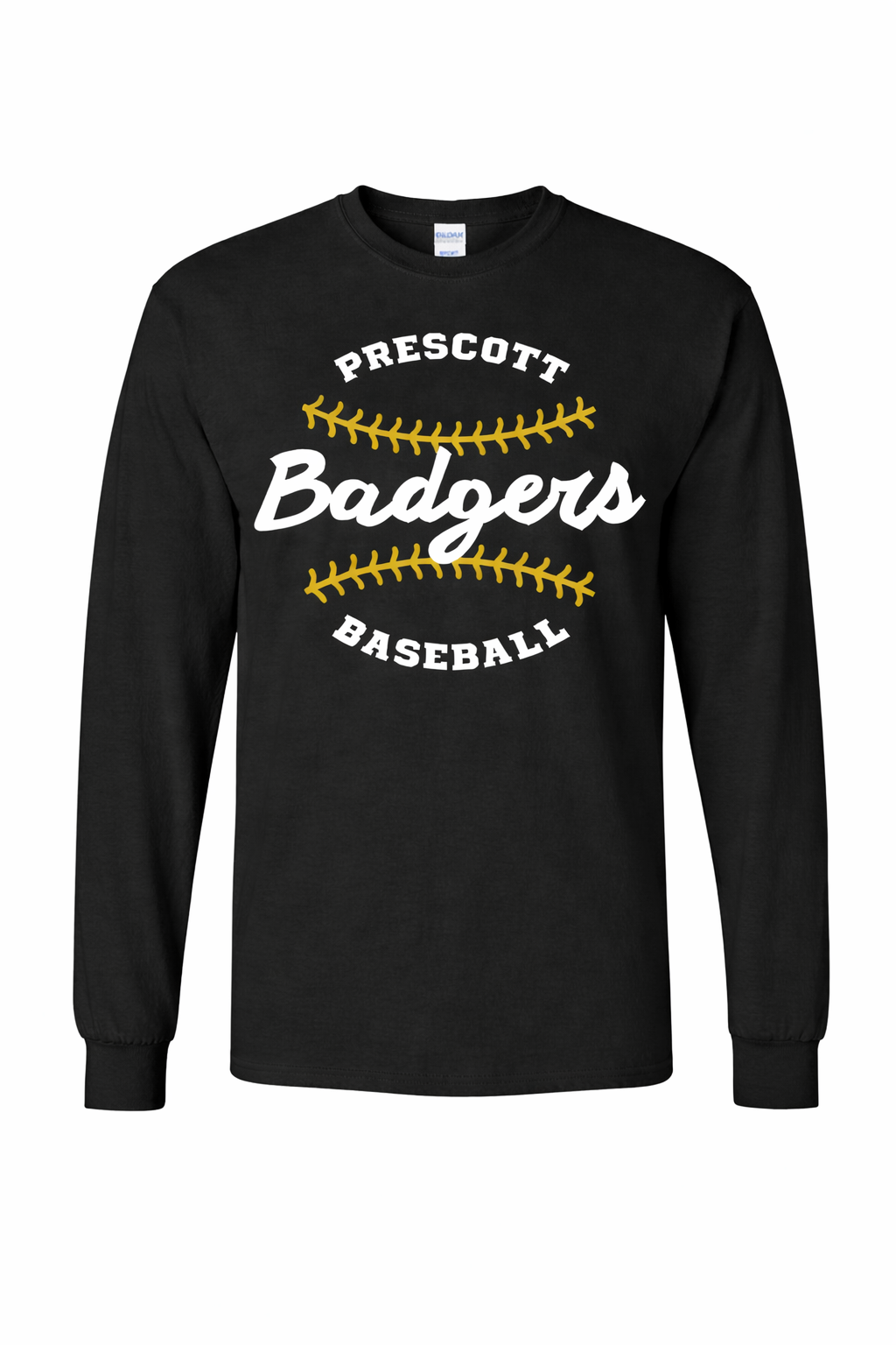 Prescott Badgers Baseball Long Sleeve - black
