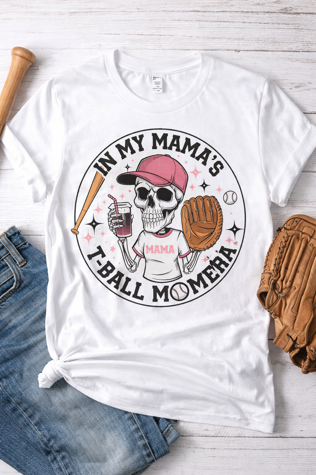 In My Mama T-Ball Era T-Shirt - black