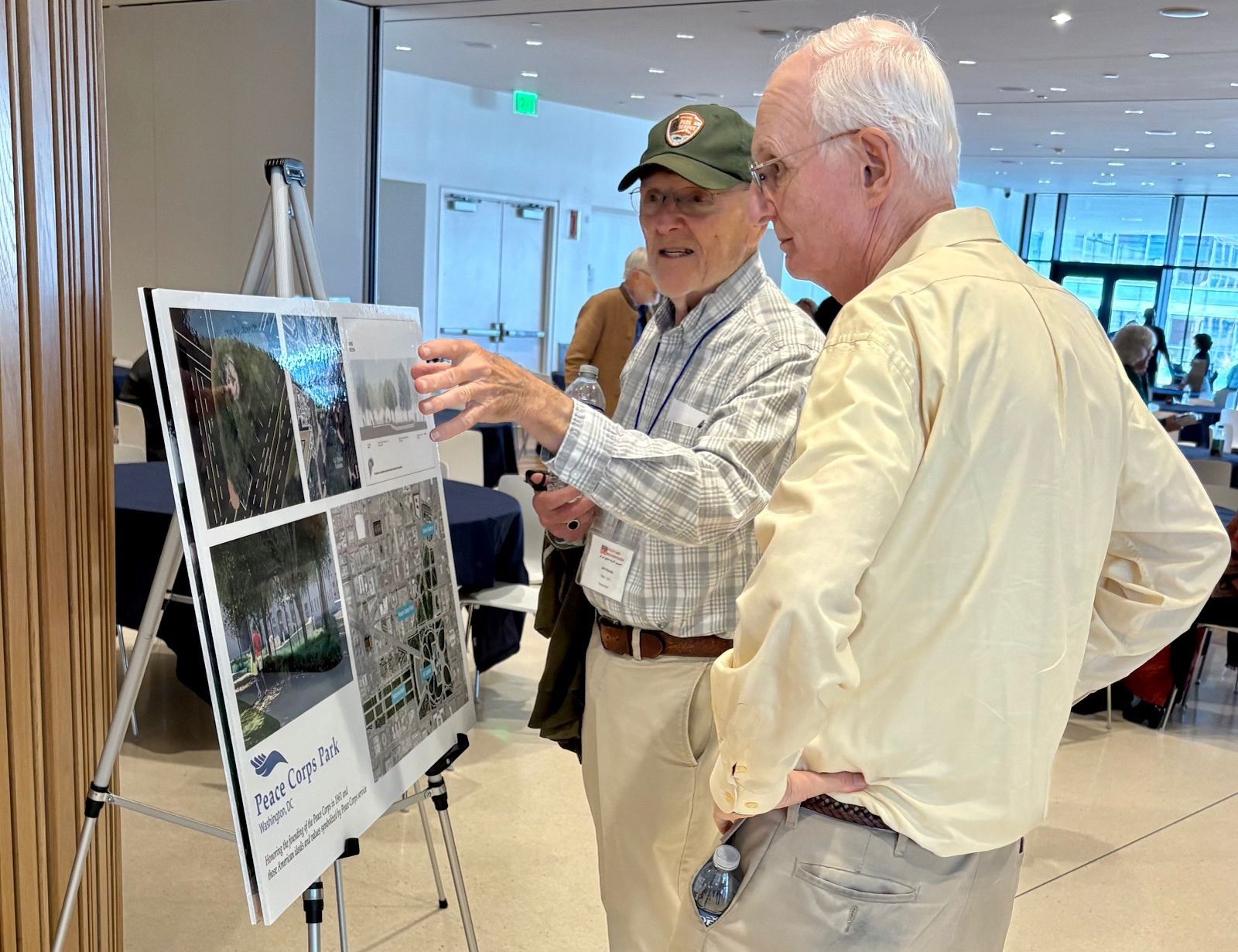 RPCVs from Iran discuss the location of Peace Corps Park in Washington, D.C.