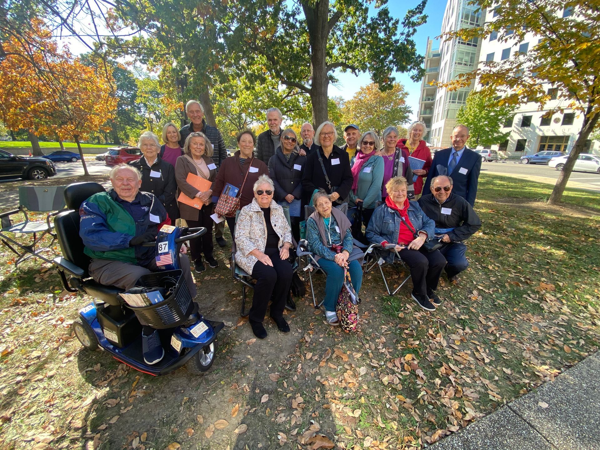 An image of the Brazil 16 cohort's visit to the site of Peace Corps Park