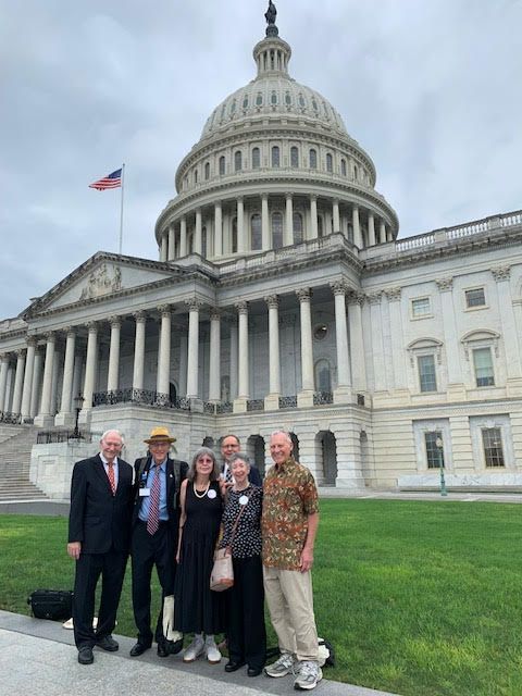 An image of six members of Friends of Malaysia at the U.S. Capitol in Washington D.C. on Peace Corps Advocacy Day