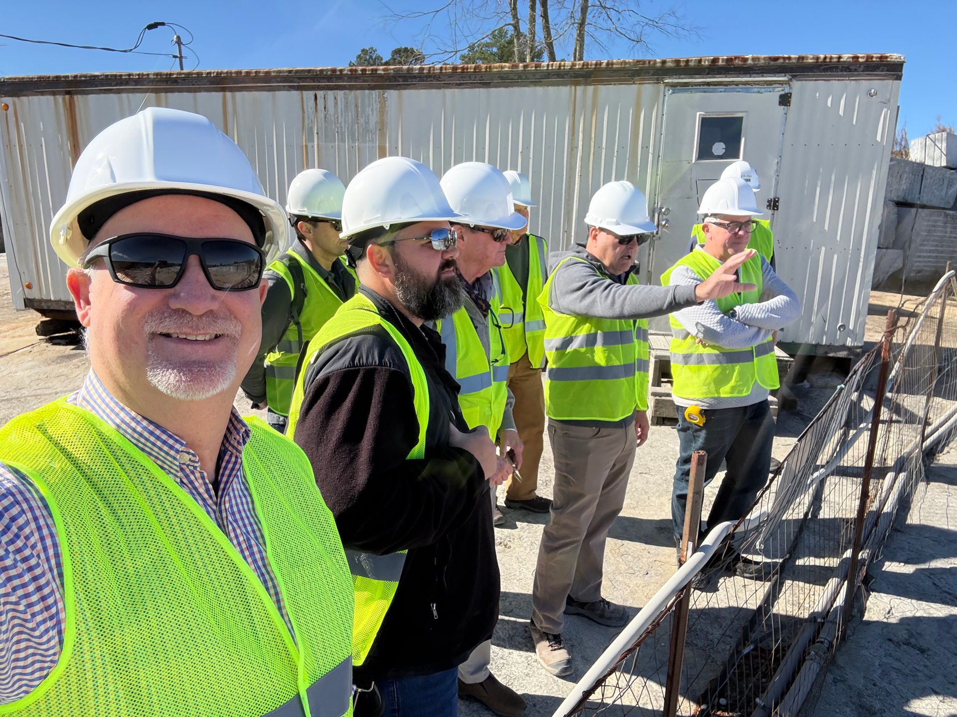 Glenn with members of the project team at Broad River Quarries in Lithonia, Ga.