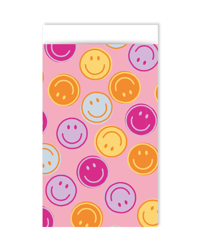 Cadeauzakjes smiley roze