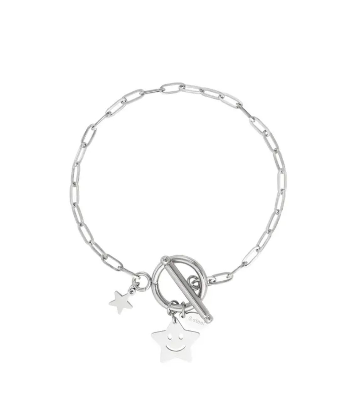 Armband ster smiley goud of zilver