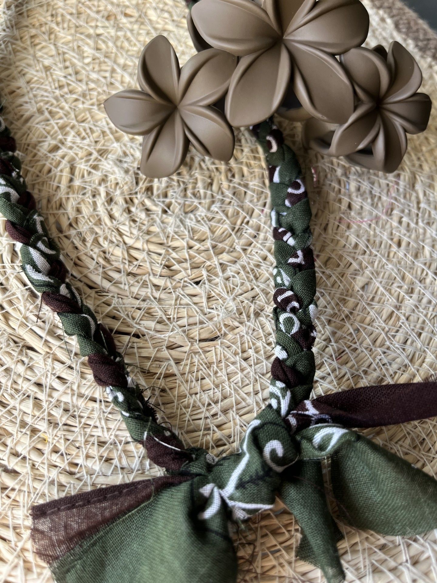 Bandana donkerbruin en donkergroen