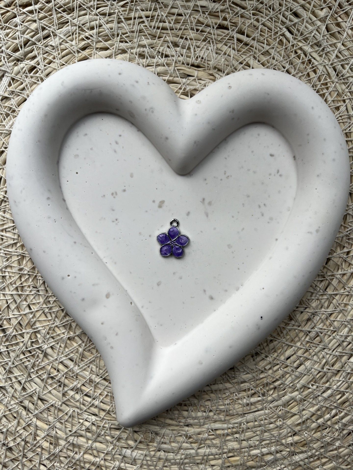 Bedel bloem div kleuren zilver