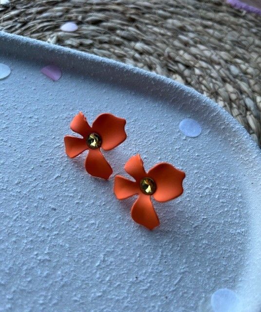 Oorbellen bloem div kleuren