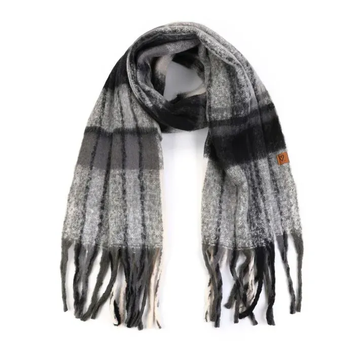 Sjaal black geblokt