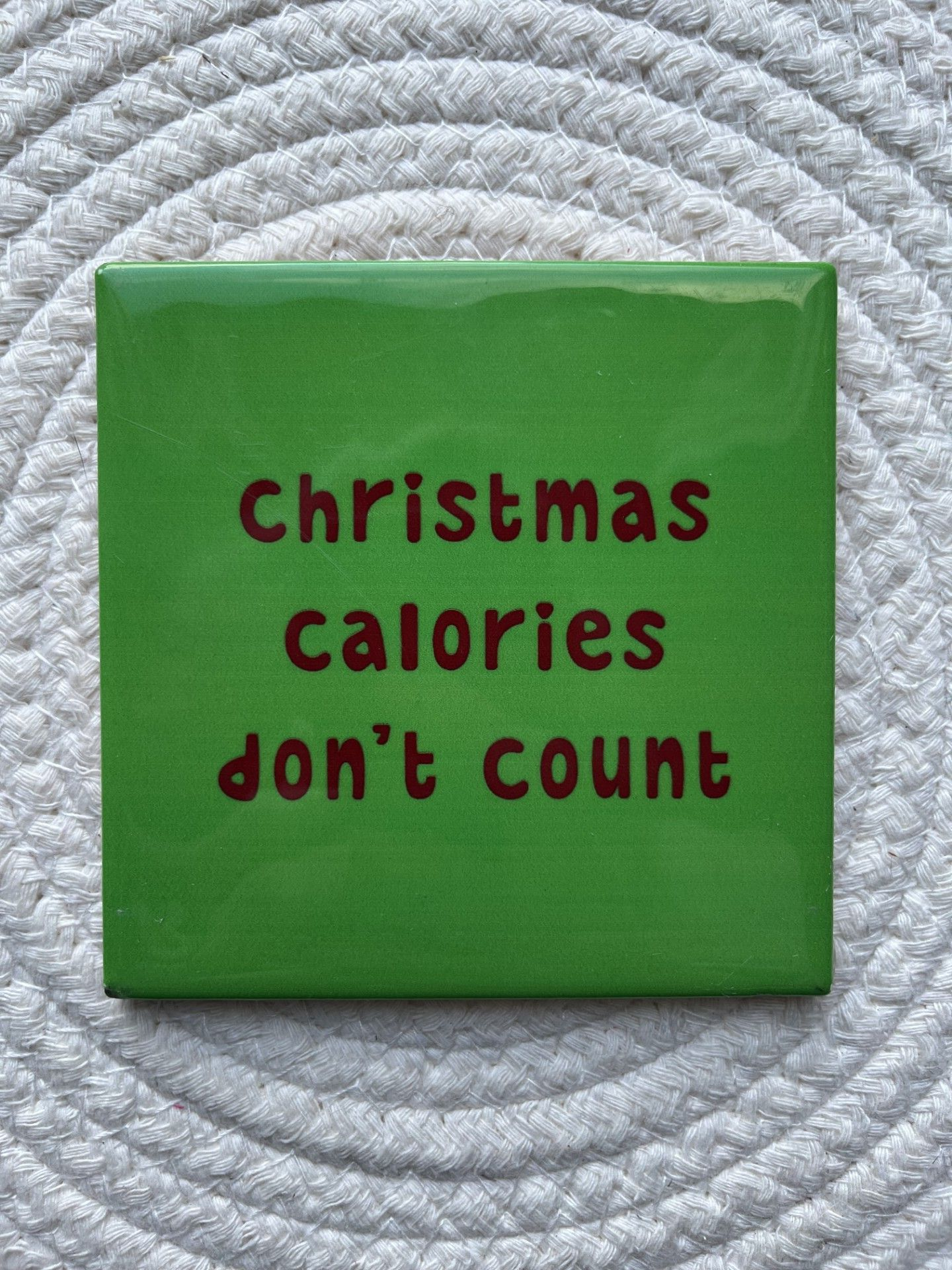 Tegeltje christmas calories