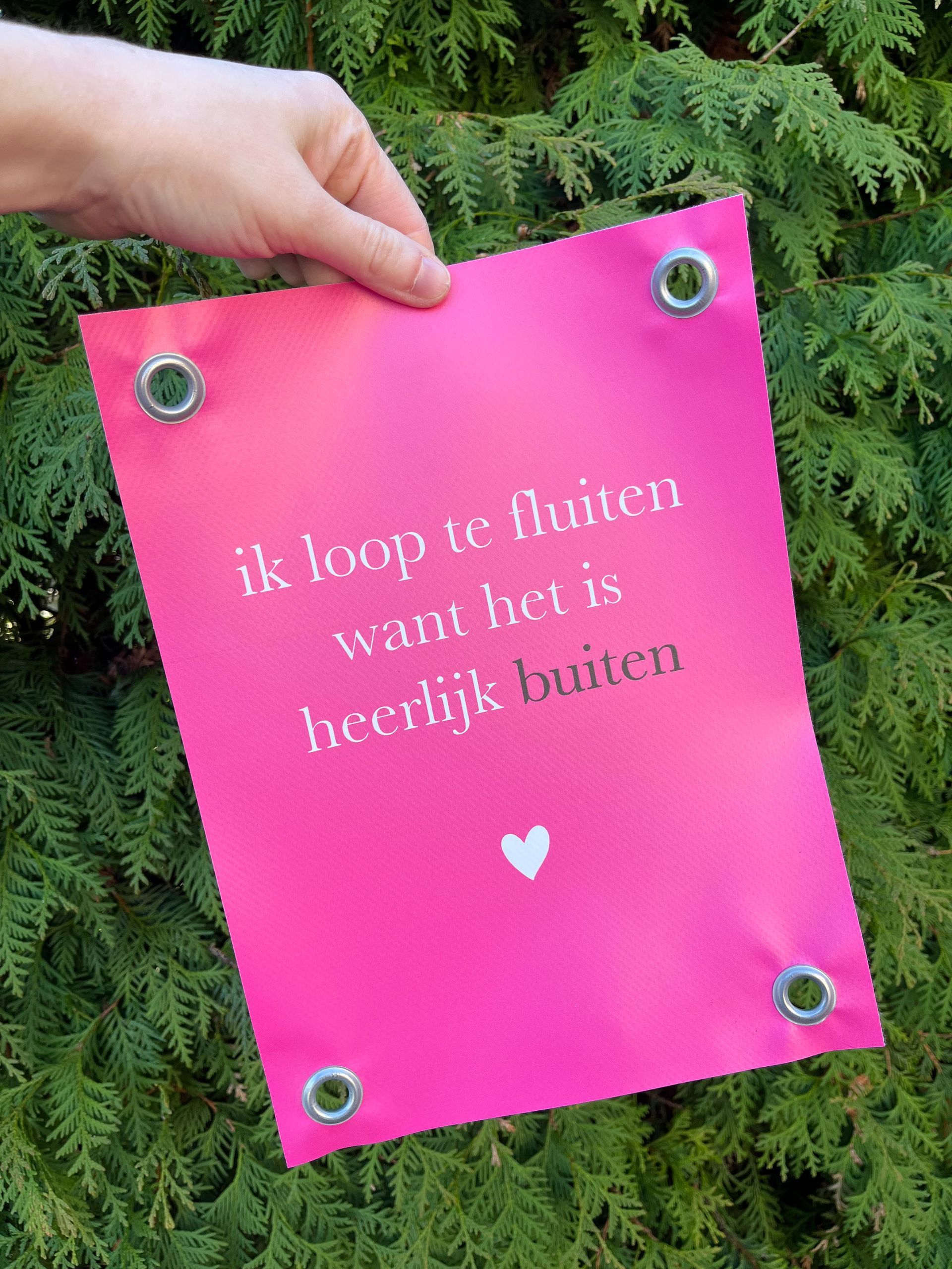 Tuinposter fluiten A4