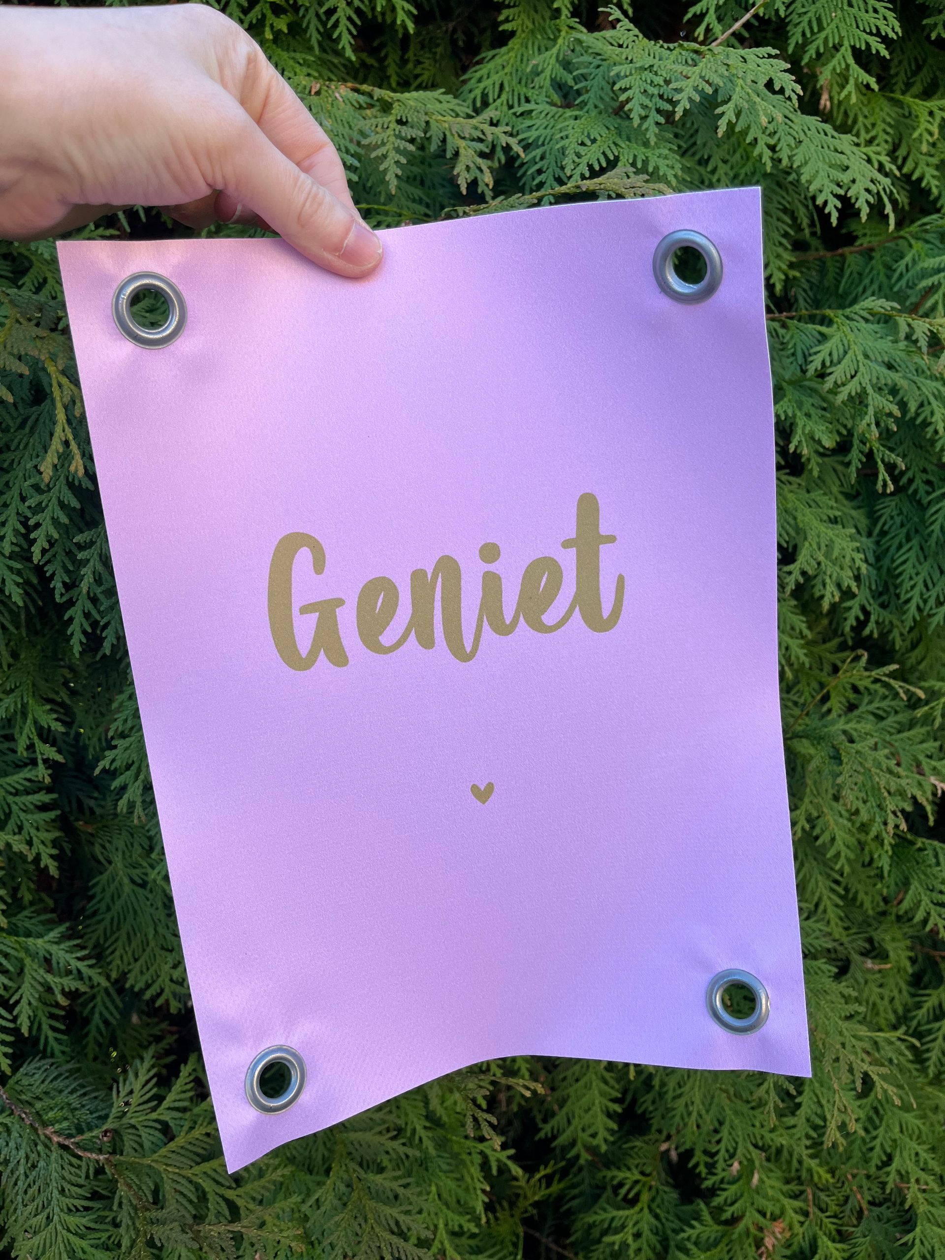 Tuinposter geniet A4