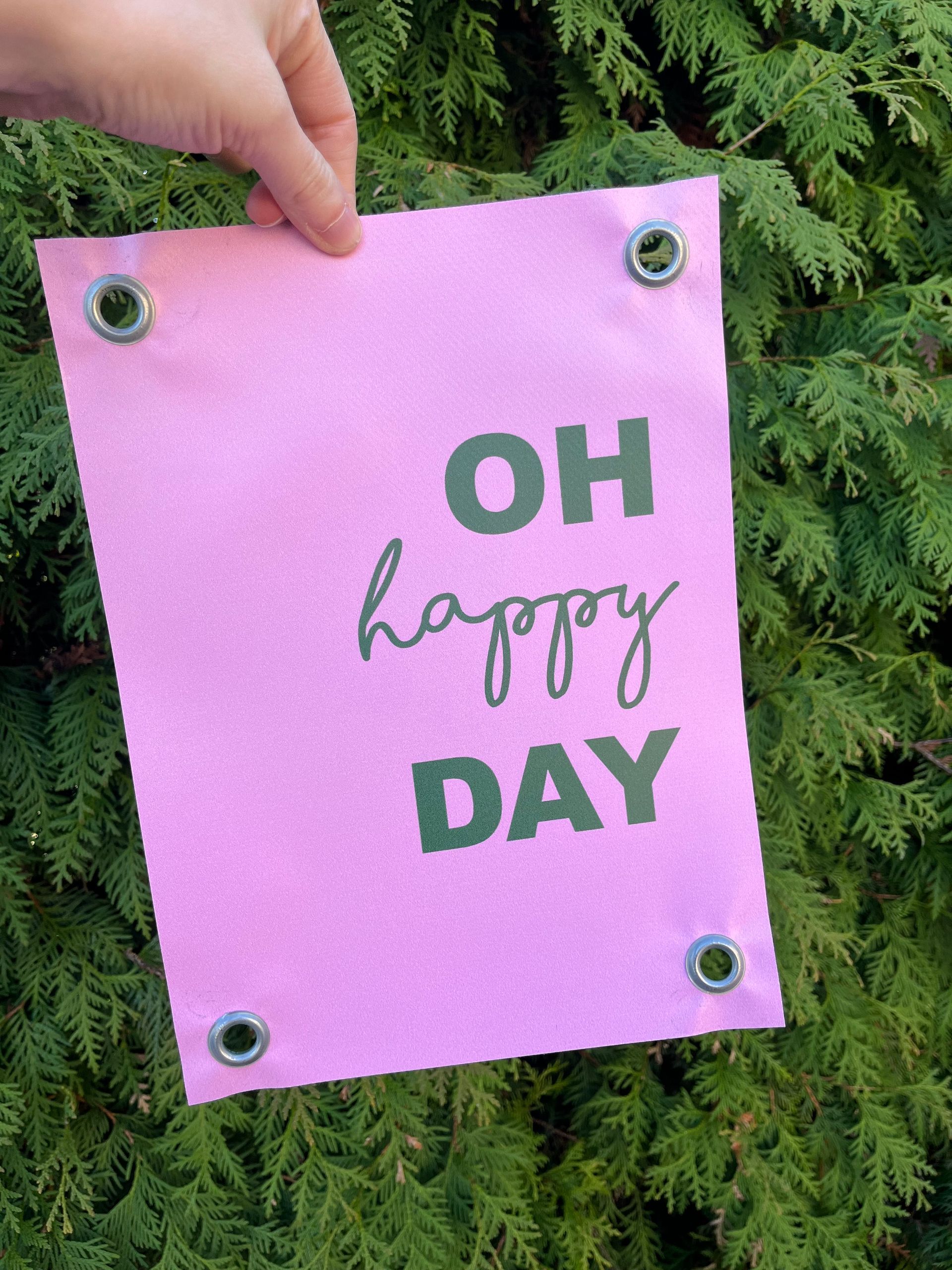 Tuinposter oh happy day A4