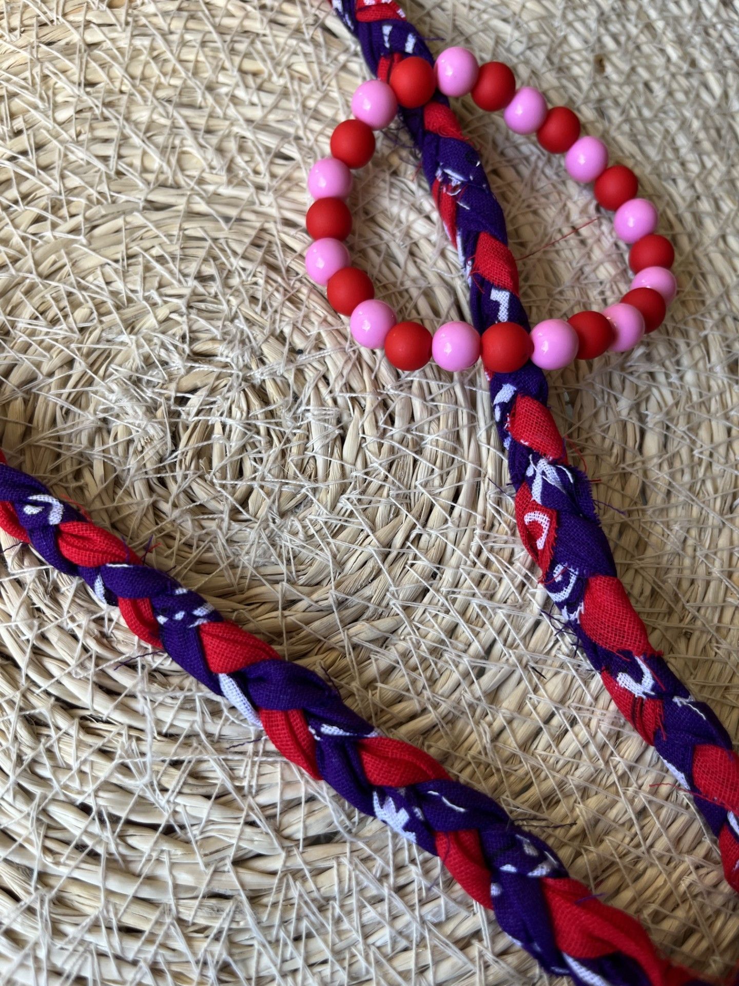 Bandana rood en donkerpaars