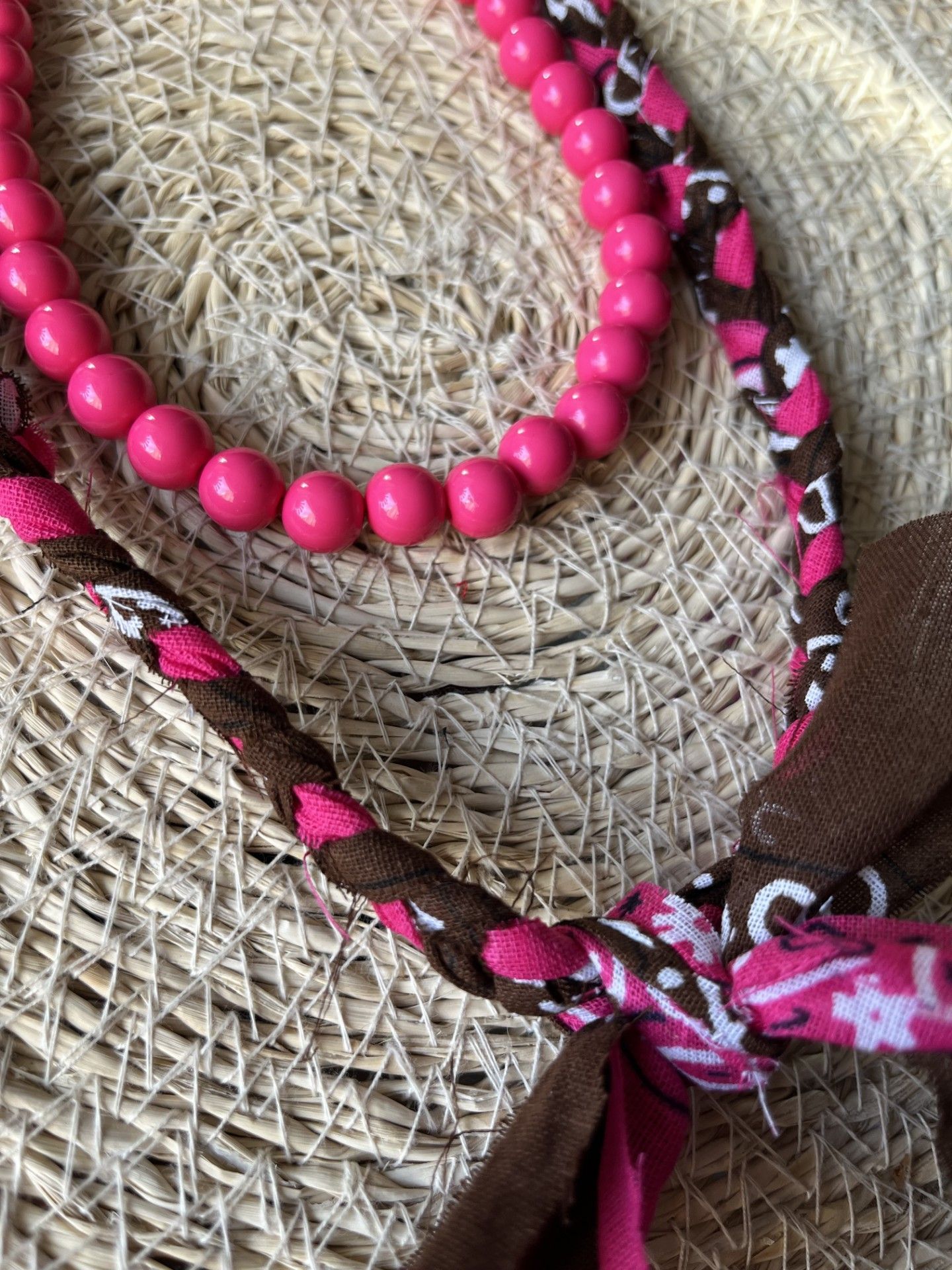 Bandana bruin en donkerroze