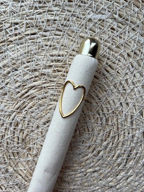 Ring big heart goud of zilver