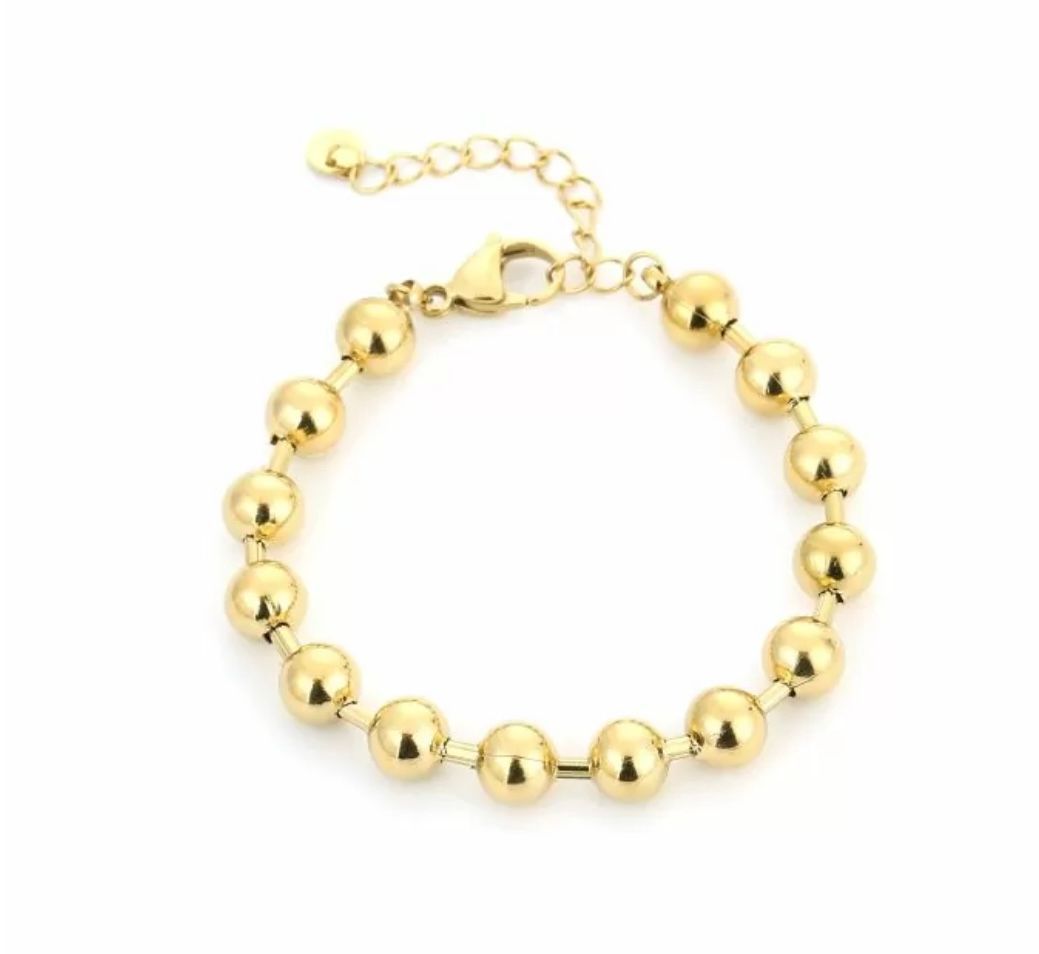 Armband bolletjes goud of zilver