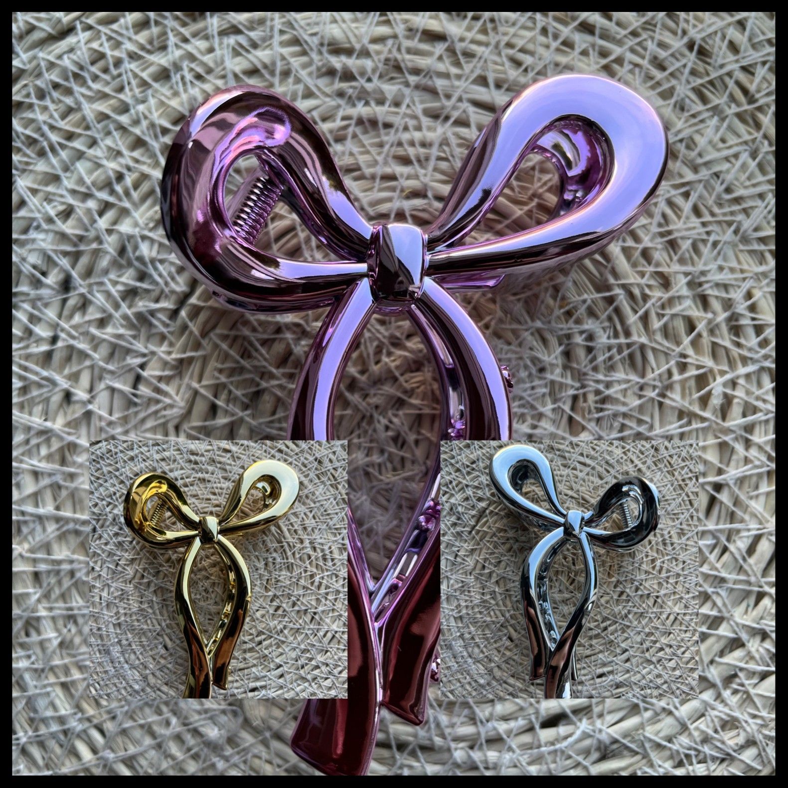 Strik haarklem goudkleurig