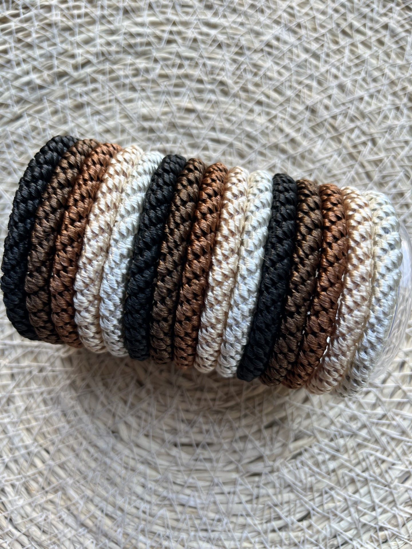 Haarelastiek aarde tinten