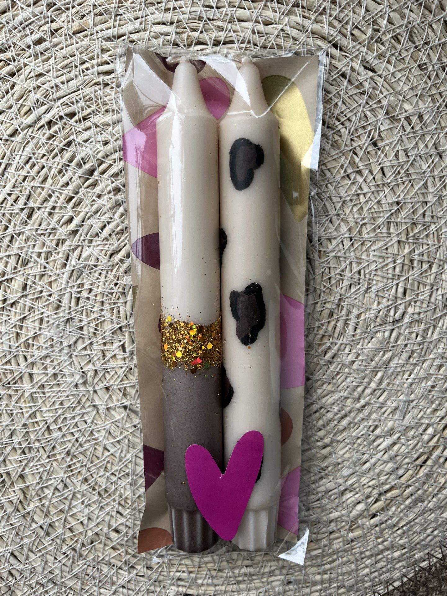 Kaarsenset panter glitter