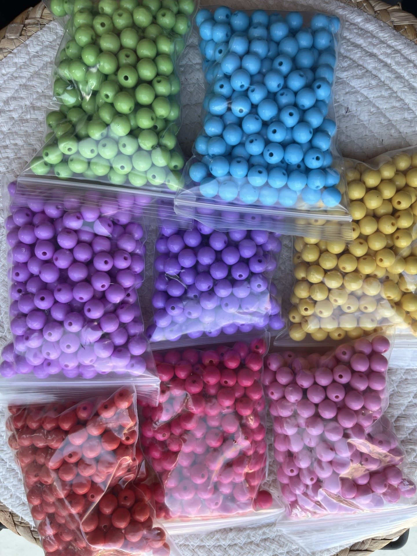 Kralenketting zelf samenstellen div kleuren 10mm