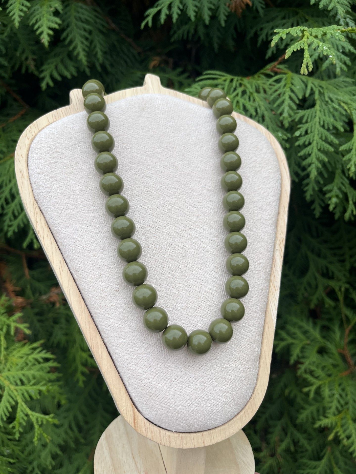 Kralenketting olive
