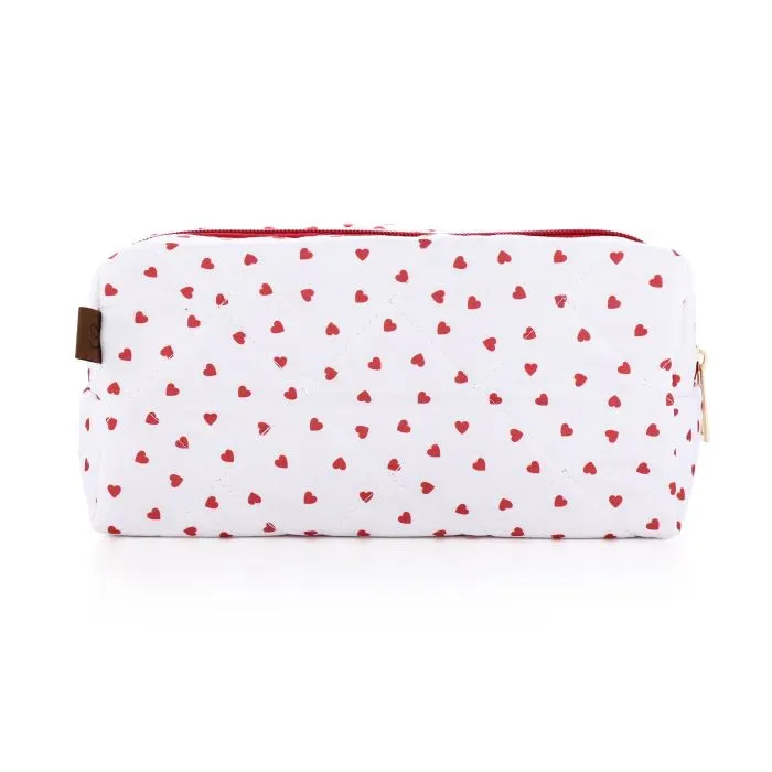 Etui/make up tas rode hartjes