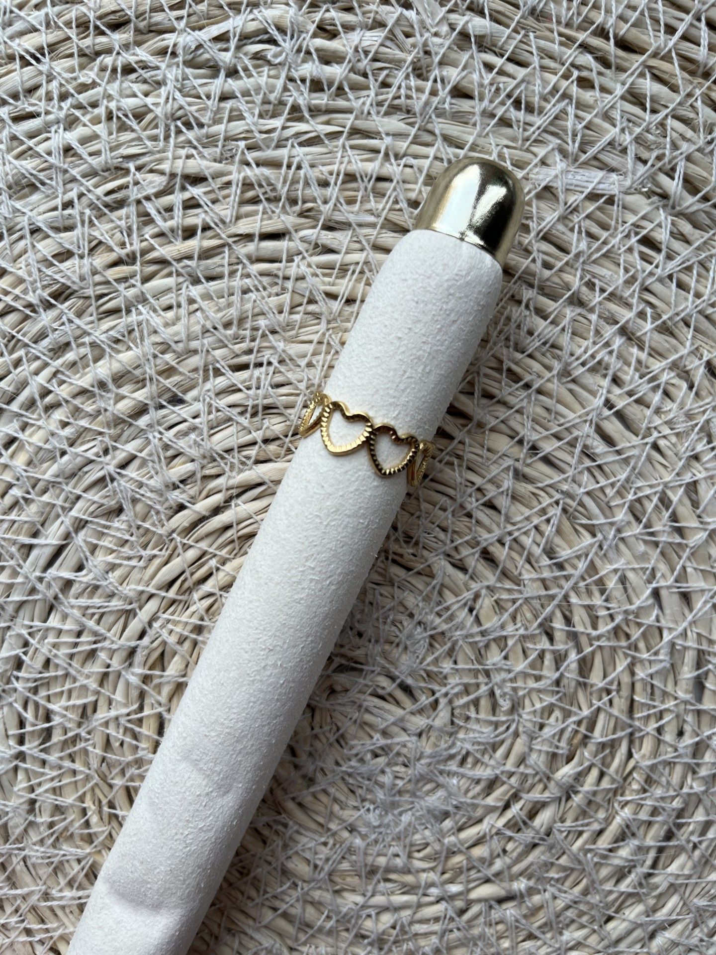 Ring hartjes goud of zilver