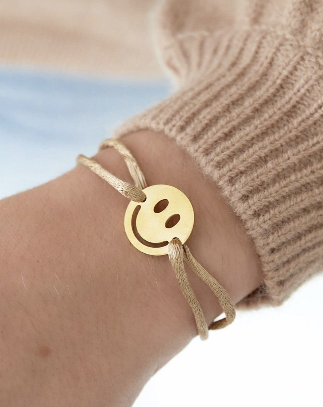 Armband smiley pastel paars
