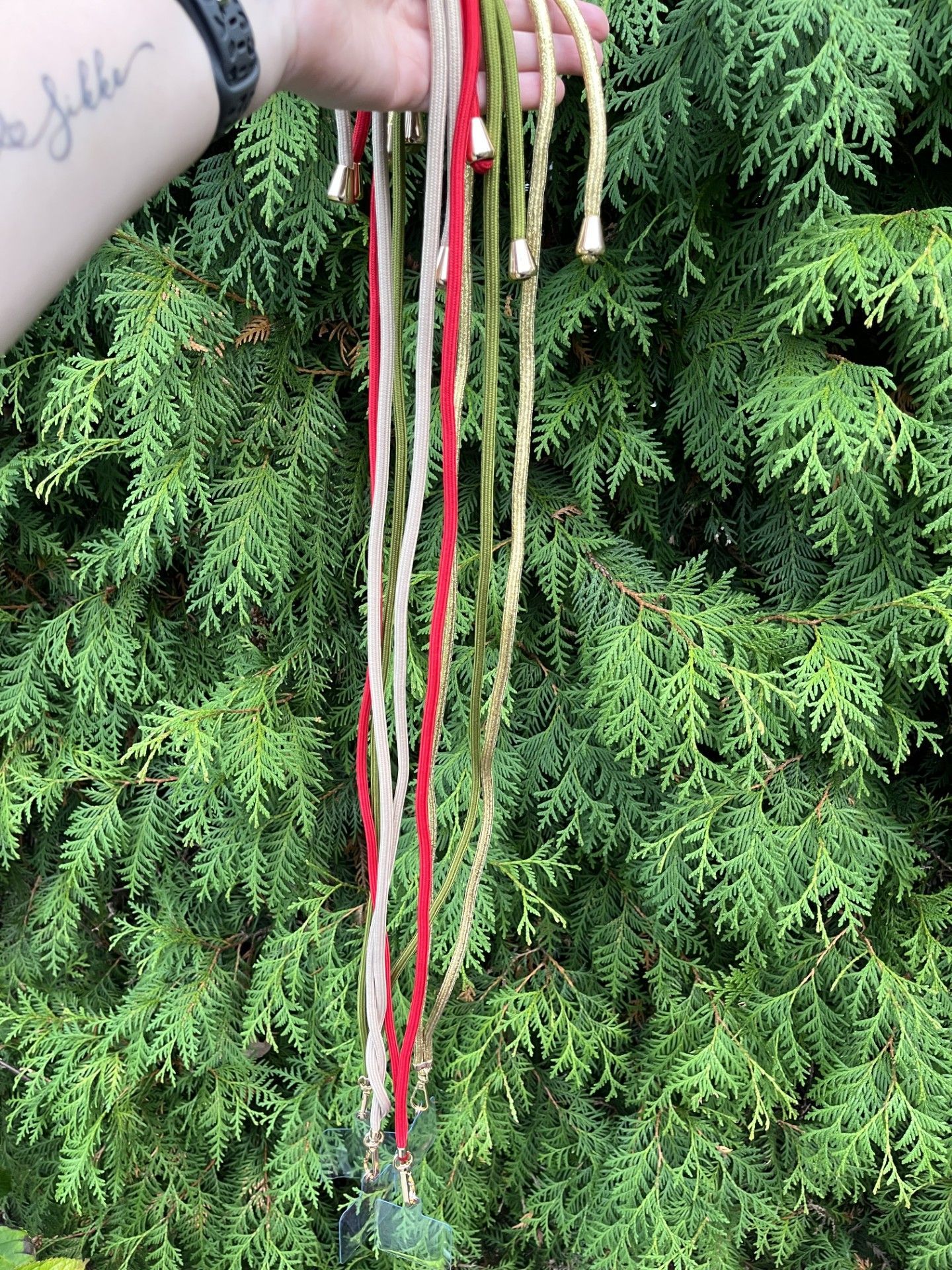 Telefoonkoord olijfgroen