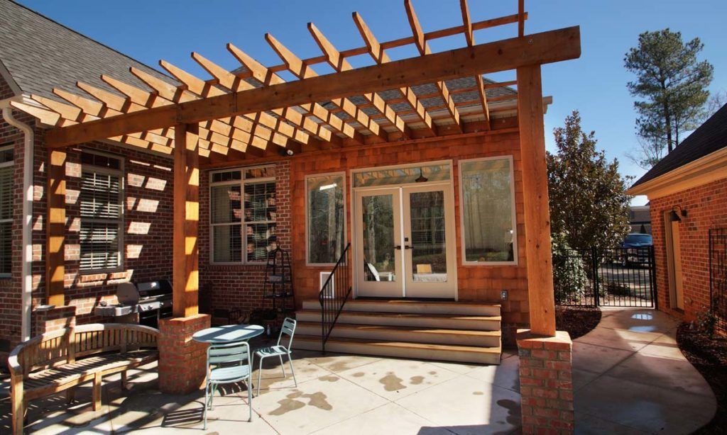 Custom pergola build in Tampa FL by SIP Homes adding shade and usable outdoor living space