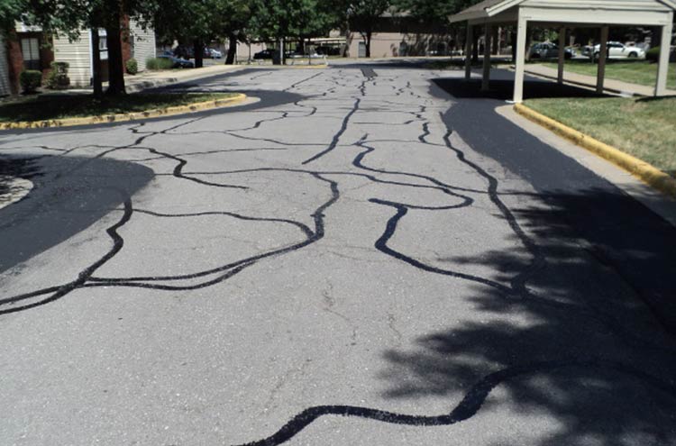 Crack Sealing on the Road - Asphalt Paving in Independence, MO