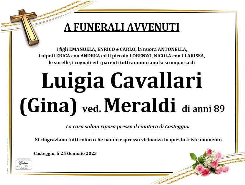 necrologio CAVALLARI LUIGIA
