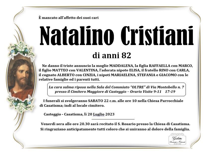 necrologio CRISTIANI NATALINO