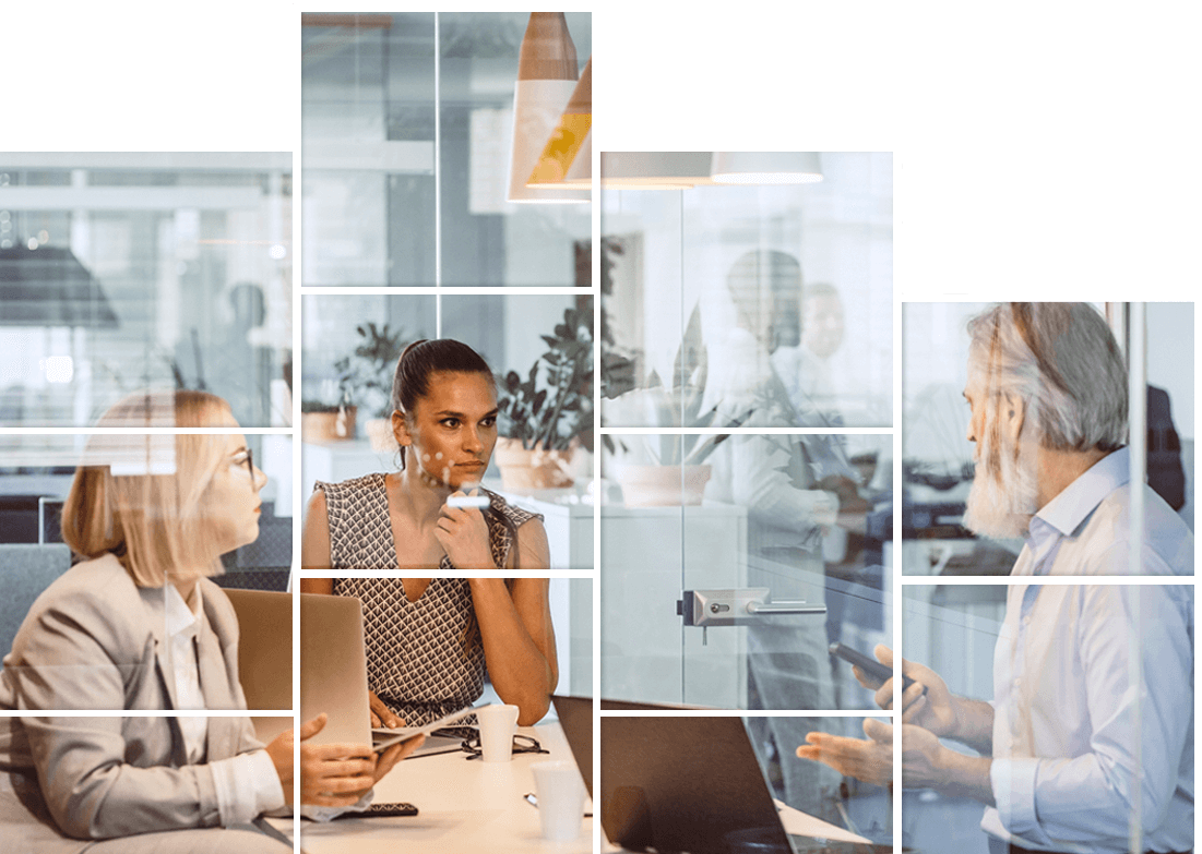 Business People Sitting at Desk — Eatontown, NJ — Executive Suites at 12 Christopher Way